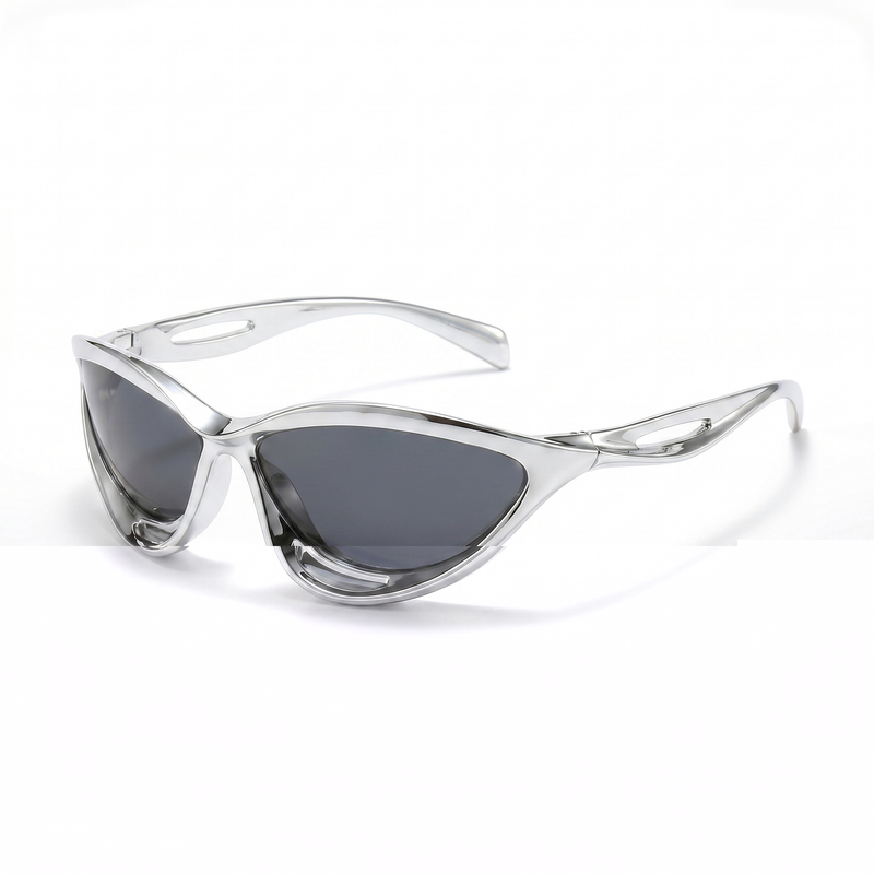 [ Venom ] Unisex Techno Sunglasses : Silver - projectshades
