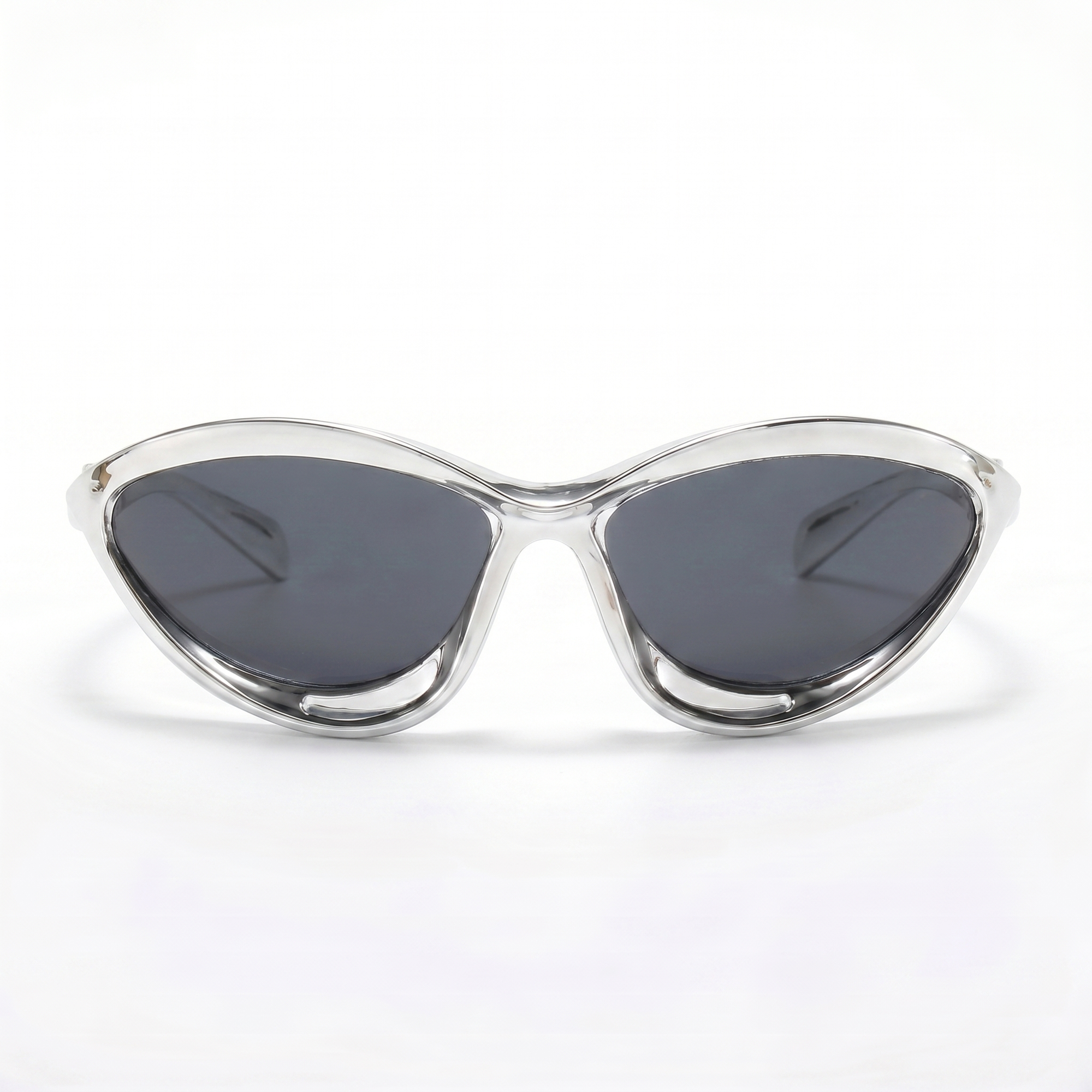 [ Venom ] Unisex Techno Sunglasses : Silver - projectshades
