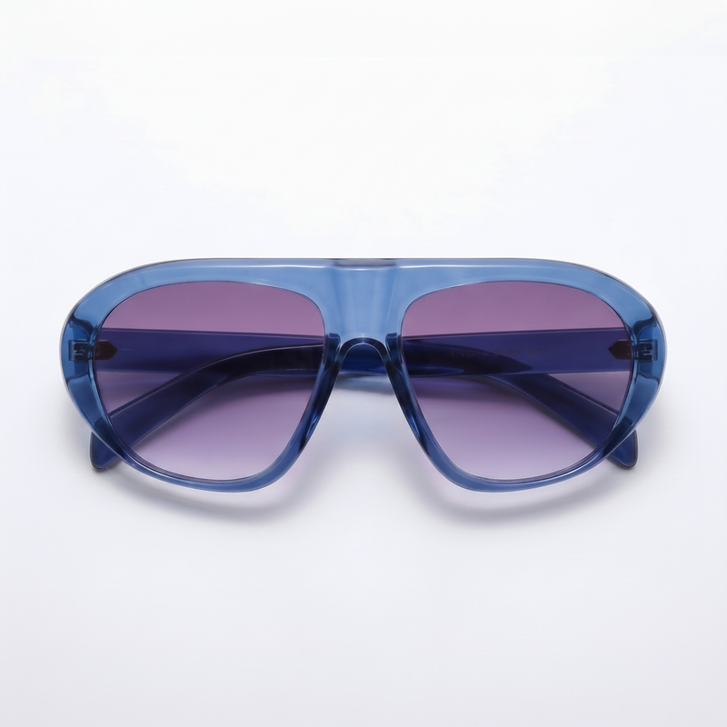 [ Toronto ] Oversized Y2k Sunglasses : Blue - projectshades