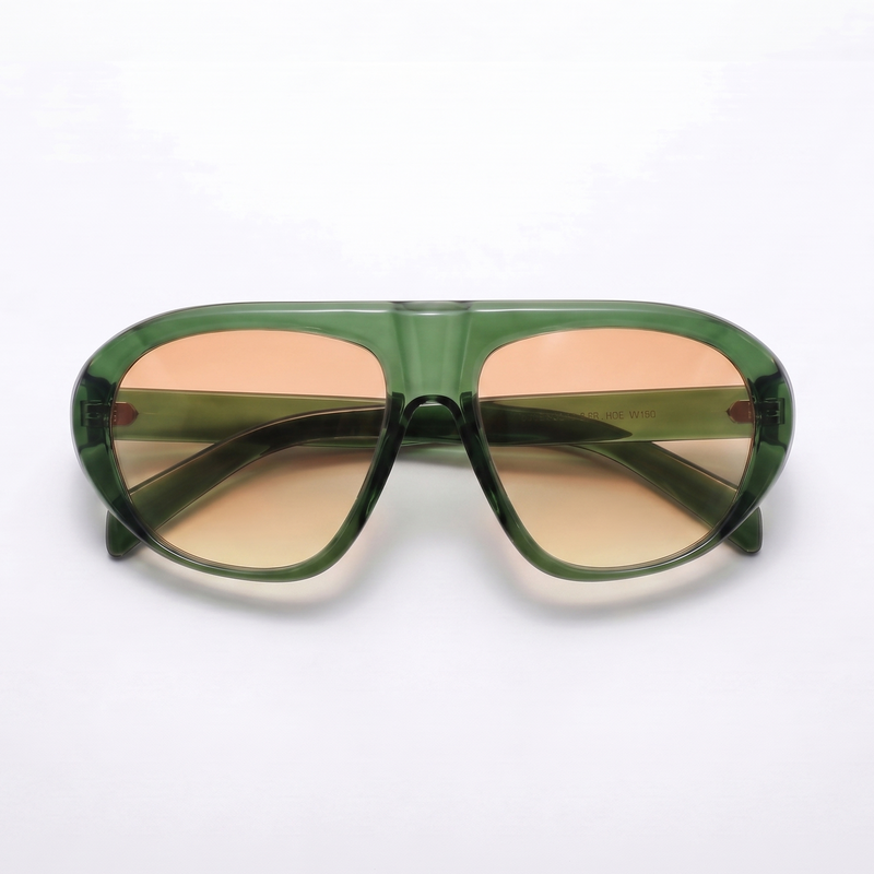 [ Toronto ] Oversized Y2k Sunglasses : Green - projectshades