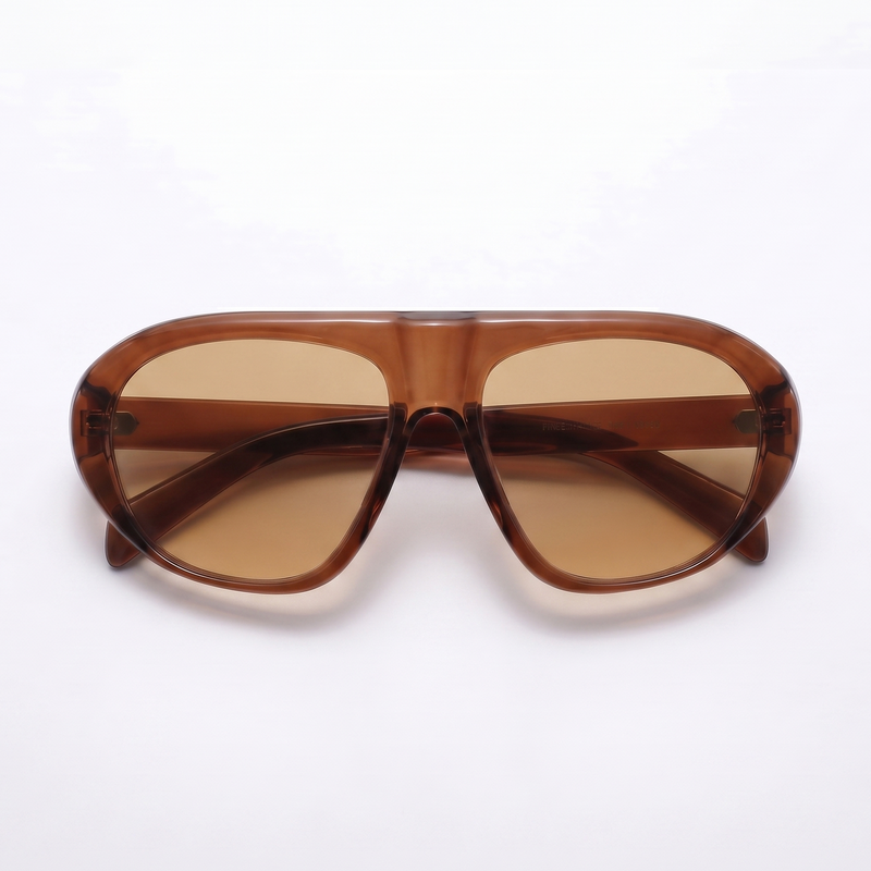[ Toronto ] Oversized Y2k Sunglasses : Brown - projectshades