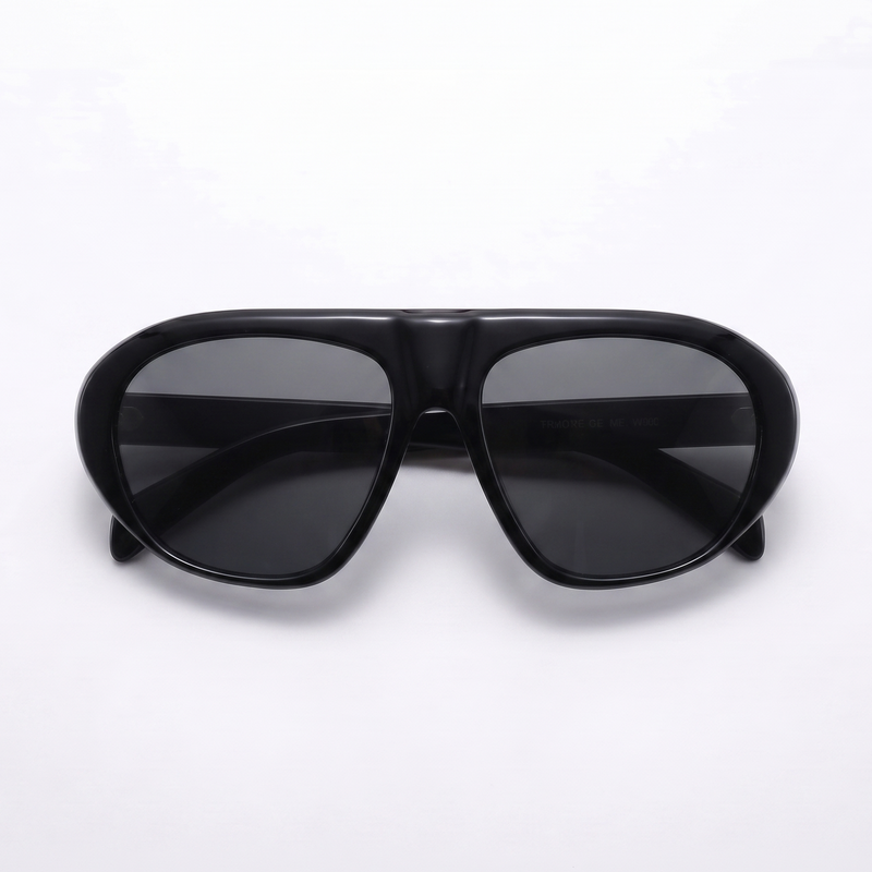 [ Toronto ] Oversized Y2k Sunglasses : Black - projectshades