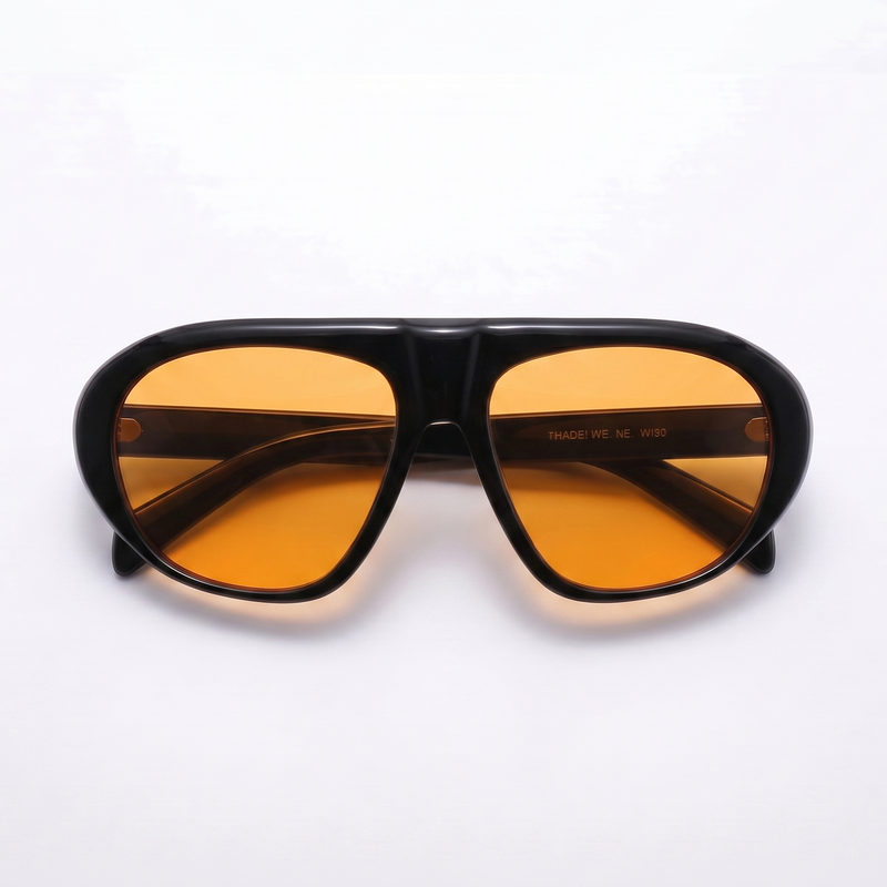[ Toronto ] Oversized Y2k Sunglasses : Orange - projectshades