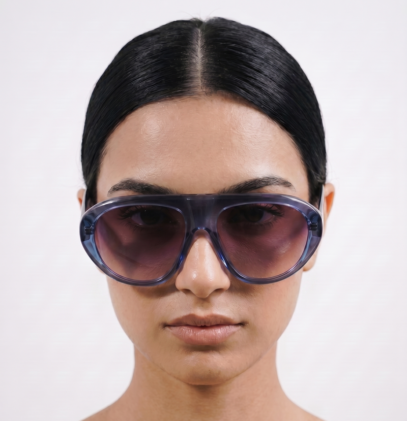[ Toronto ] Oversized Y2k Sunglasses : Blue - projectshades