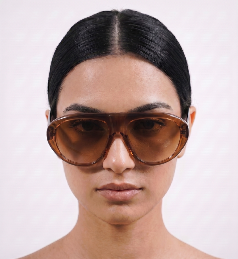 [ Toronto ] Oversized Y2k Sunglasses : Brown - projectshades