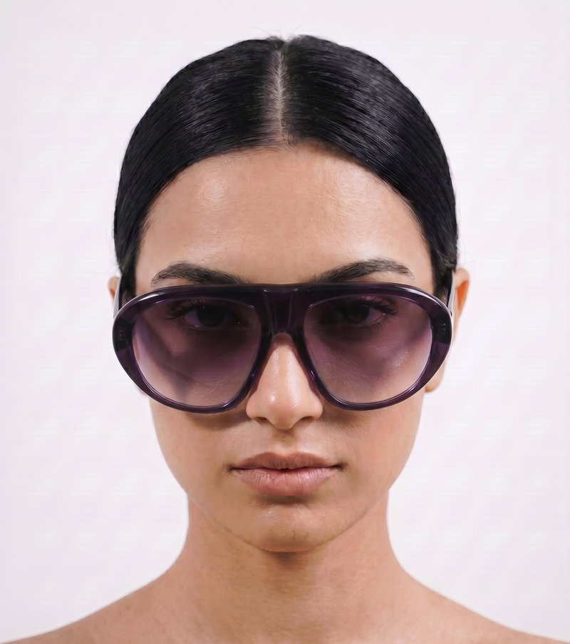 [ Toronto ] Oversized Y2k Sunglasses : Purple - projectshades