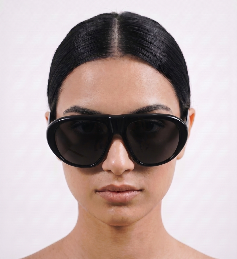 [ Toronto ] Oversized Y2k Sunglasses : Black - projectshades
