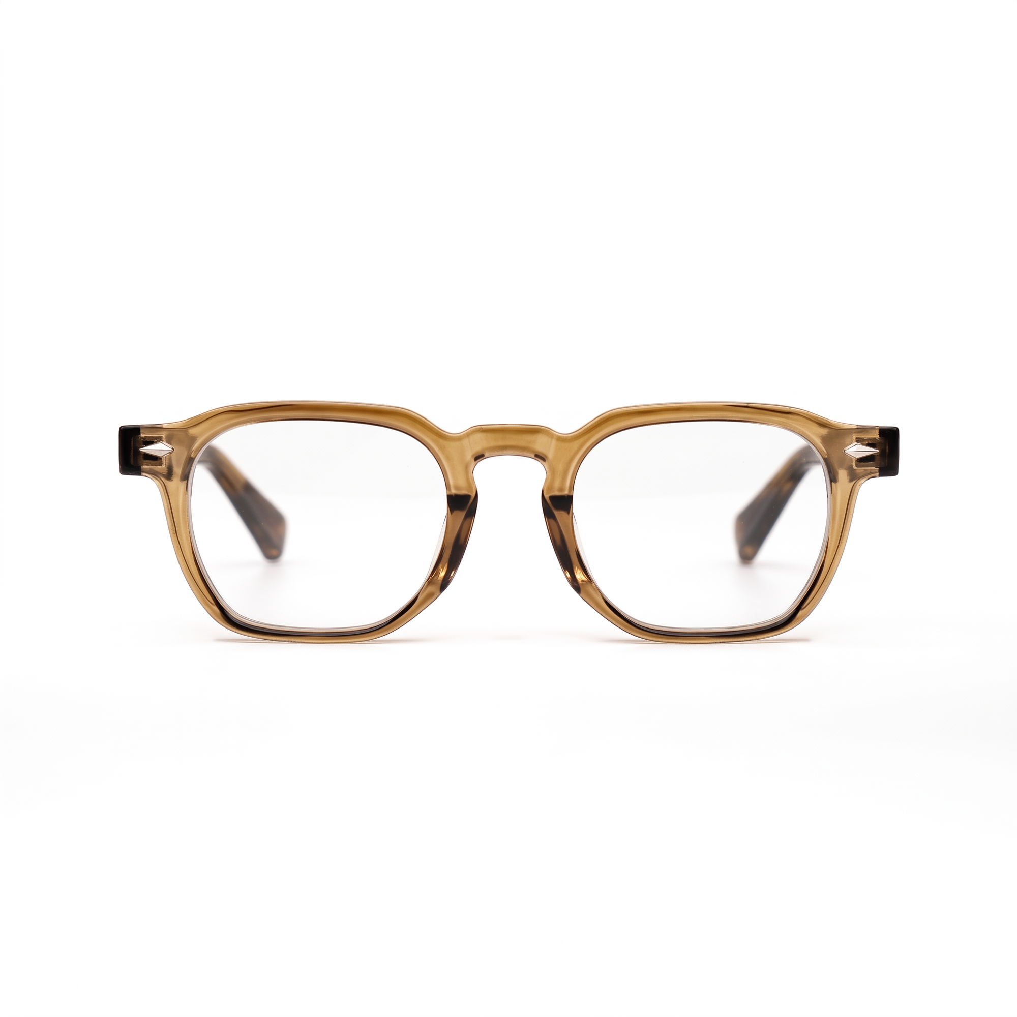 [ Sterling ] Luxe Round Eyeglasses - Clear/Brown