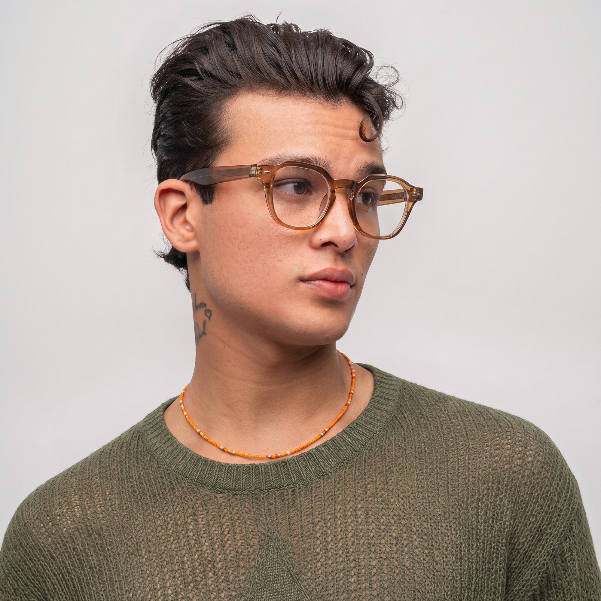 [ Sterling ] Luxe Round Eyeglasses - Clear/Brown