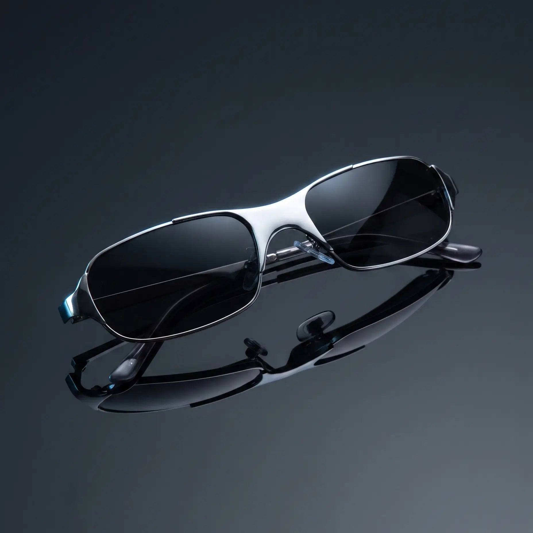 [ Baltic ] Unisex Metal Sunglasses : Black Silver - projectshades