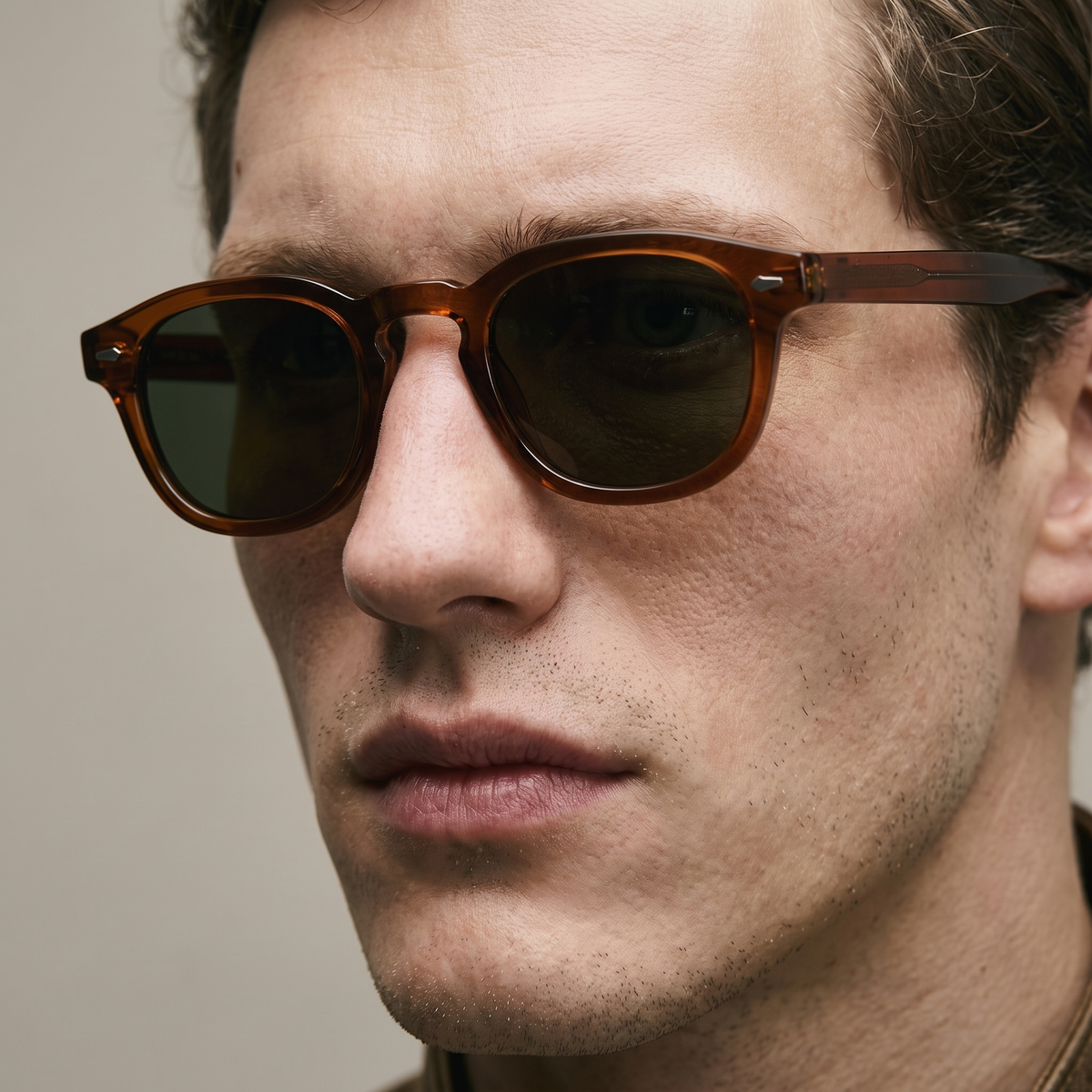 [ Depp ] Premium Unisex Sunglasses : Brown Olive - projectshades