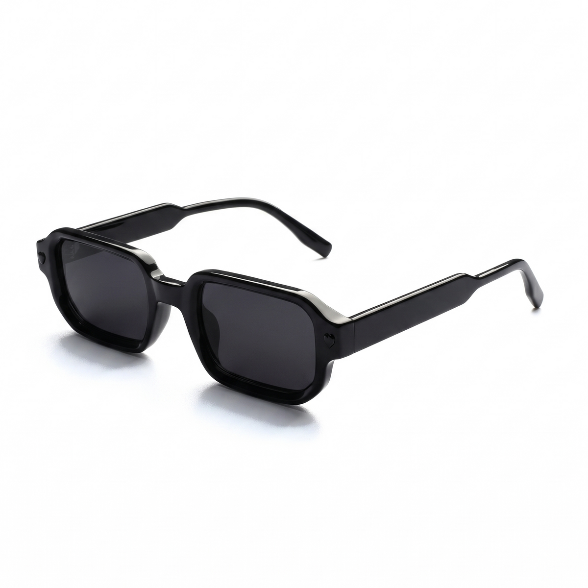 [ Prometheus ] Classic Rectangular Sunglasses : Black