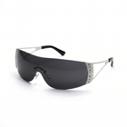 [ Tryst ] Wraparound Oversized Sunglasses : Black