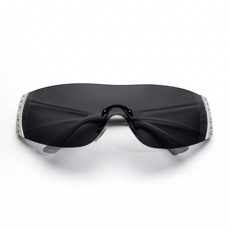 [ Tryst ] Wraparound Oversized Sunglasses : Black