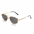 [ Orpheus ] Slim Metal Navigator Sunglasses : Black/Gold