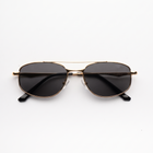 [ Orpheus ] Slim Metal Navigator Sunglasses : Black/Gold