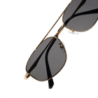 [ Orpheus ] Slim Metal Navigator Sunglasses : Black/Gold
