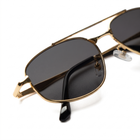 [ Orpheus ] Slim Metal Navigator Sunglasses : Black/Gold