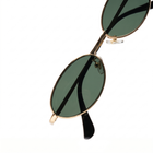 [ Echo ] Slim Oval Sunglasses : Green/Gold