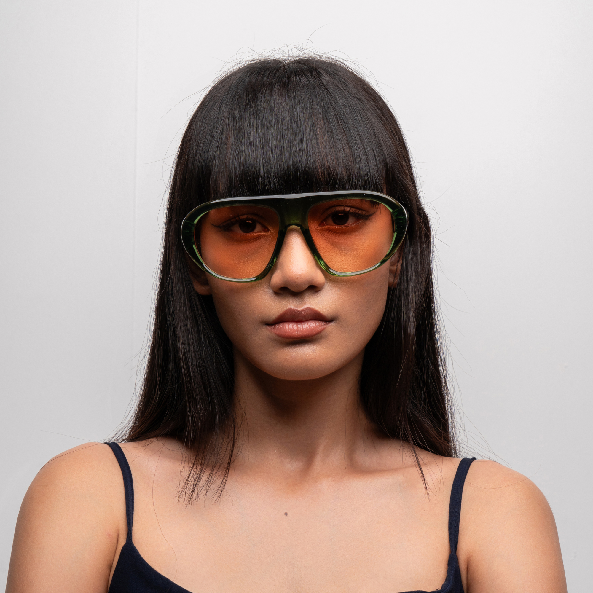 [ Toronto ] Oversized Y2k Sunglasses : Green