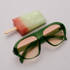 [ Toronto ] Oversized Y2k Sunglasses : Green