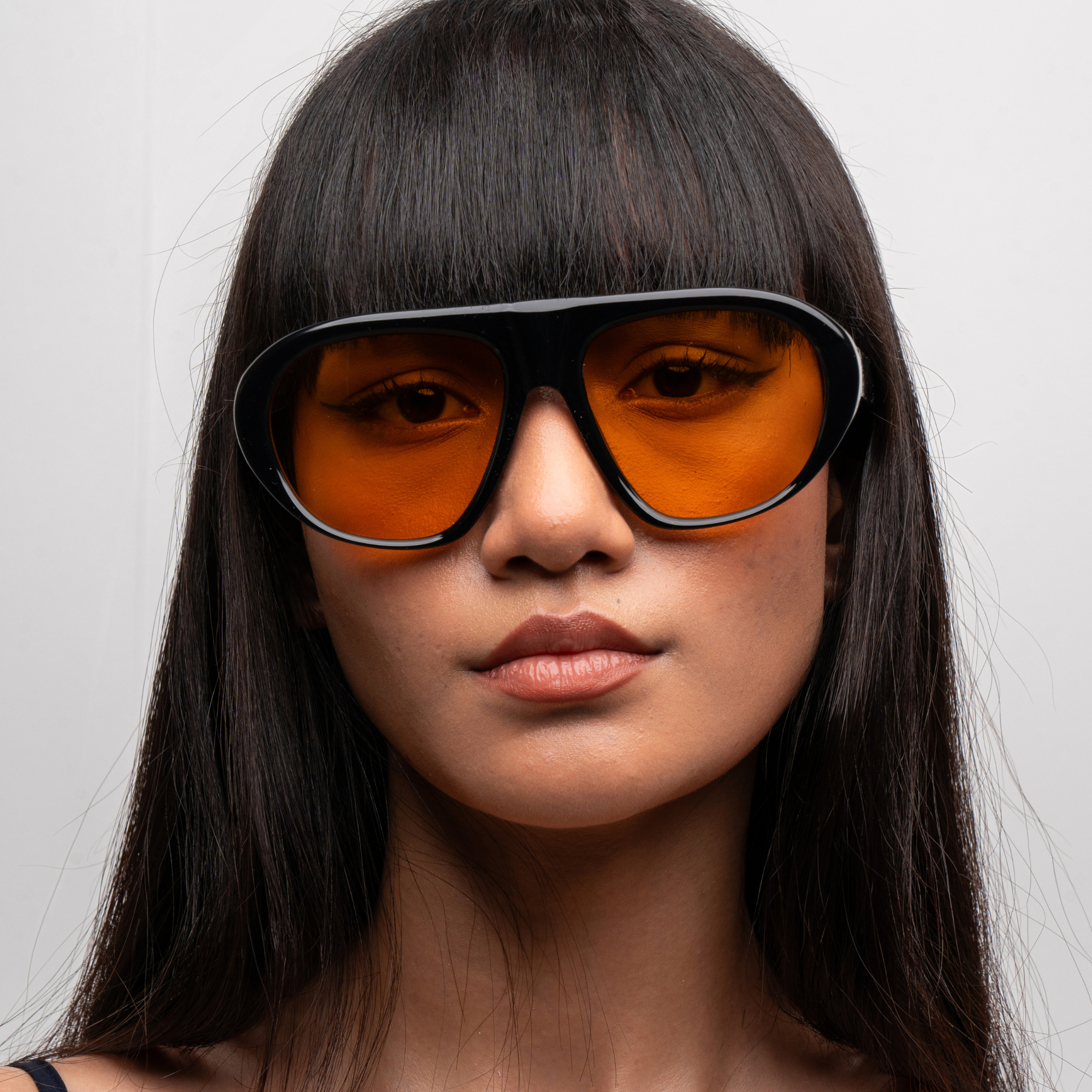[ Toronto ] Oversized Y2k Sunglasses : Orange