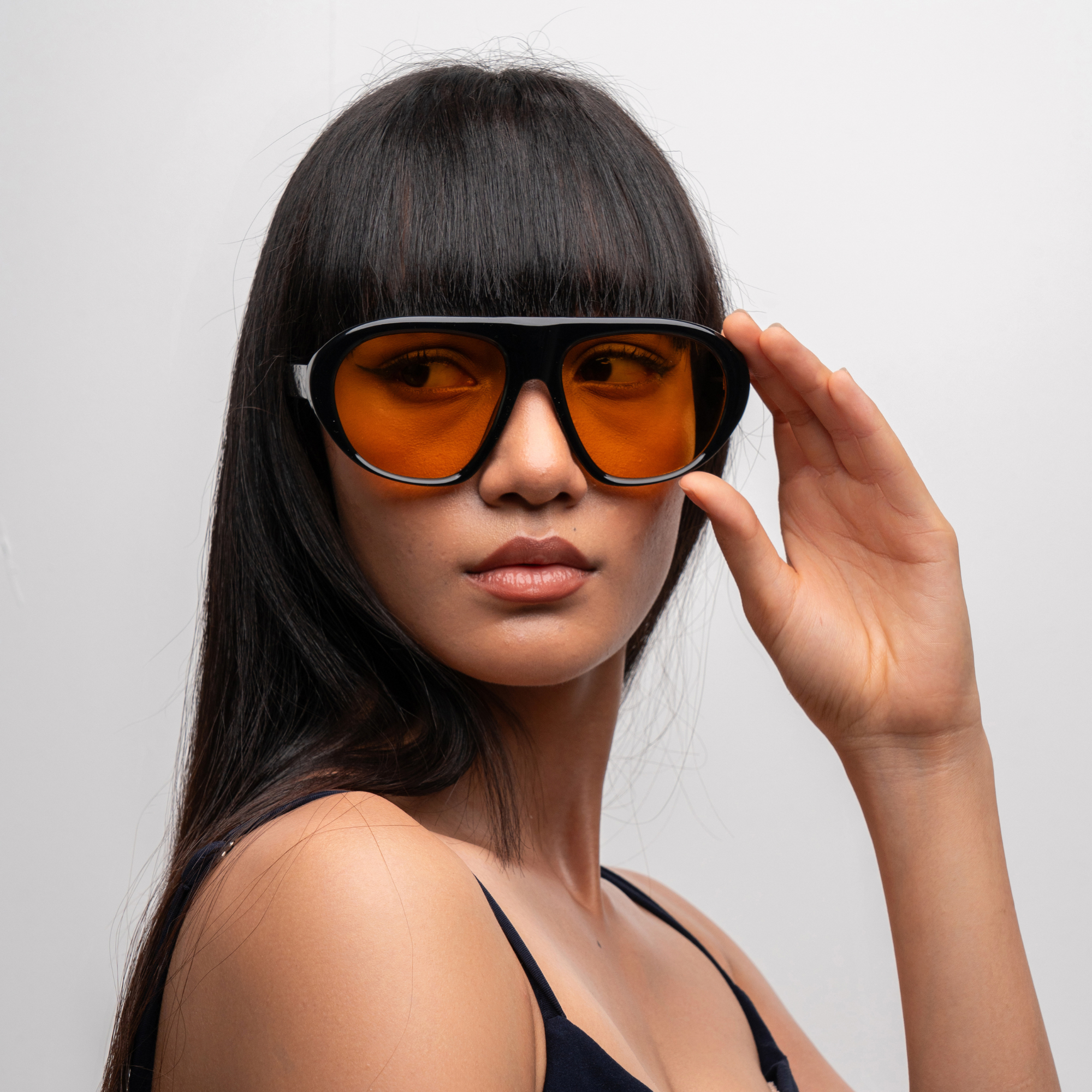 [ Toronto ] Oversized Y2k Sunglasses : Orange