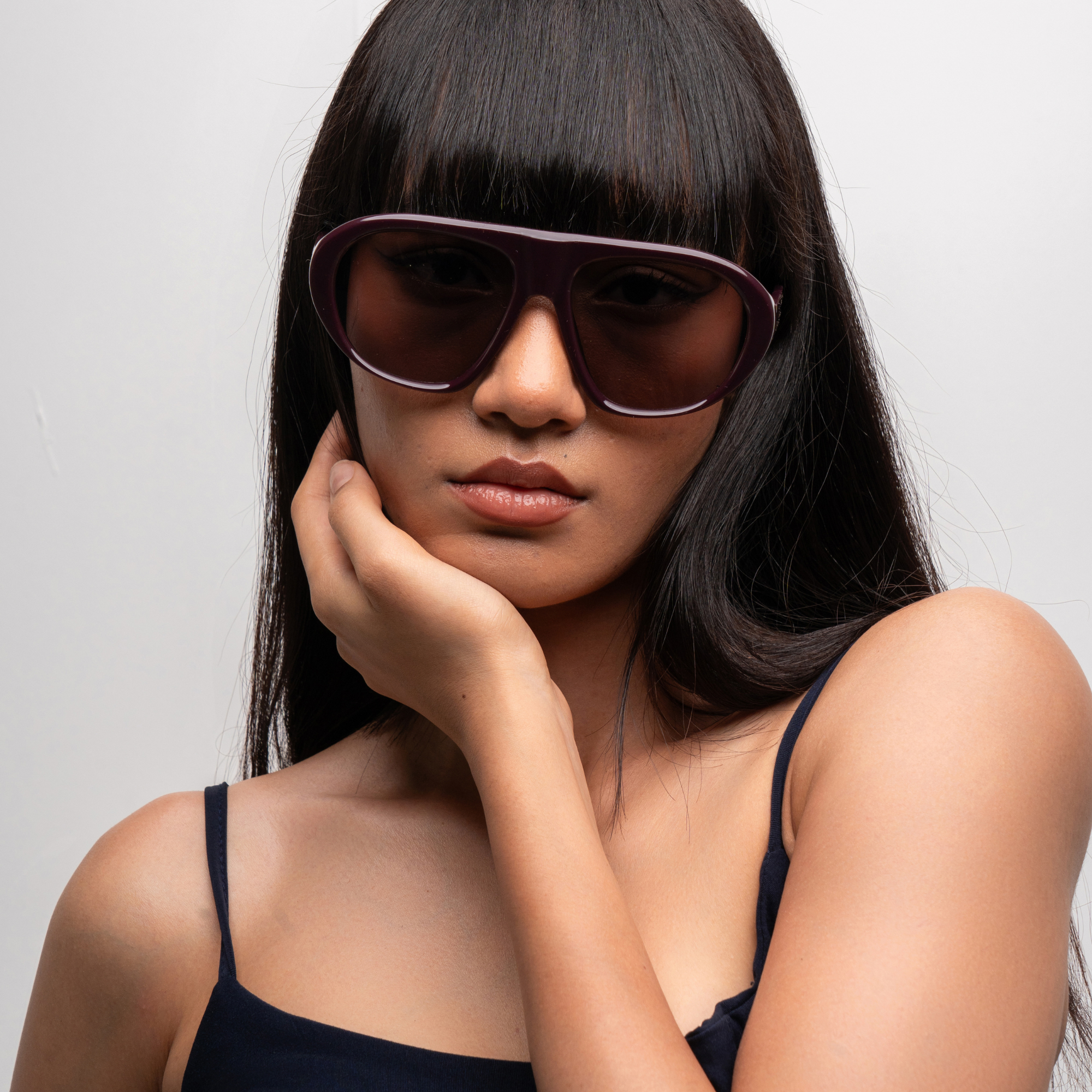 [ Toronto ] Oversized Y2k Sunglasses : Purple