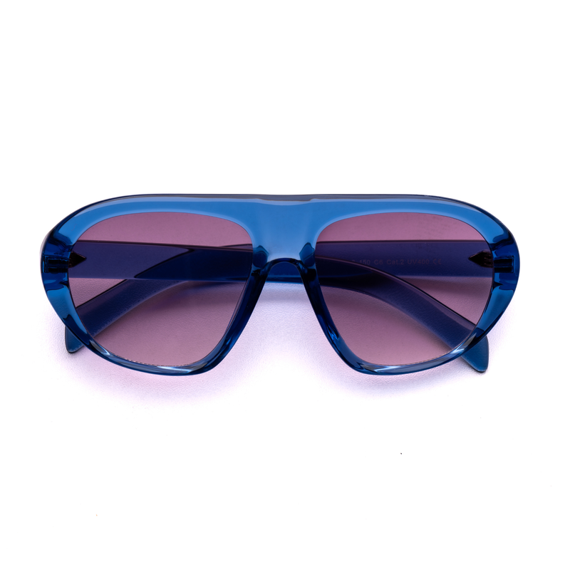 [ Toronto ] Oversized Y2k Sunglasses : Blue
