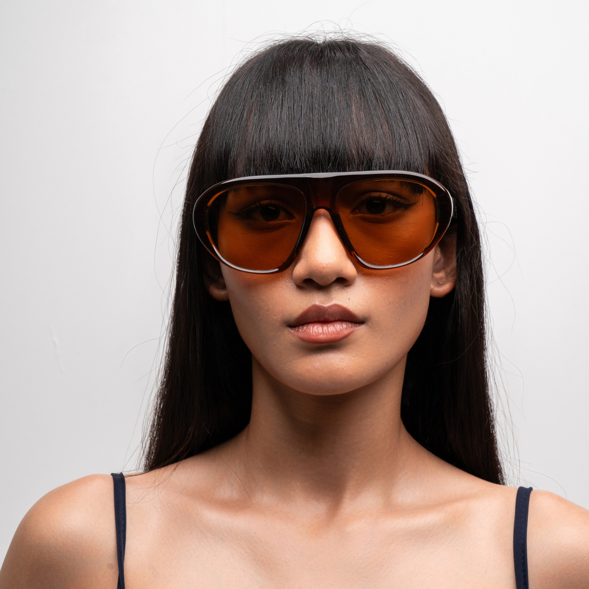 [ Toronto ] Oversized Y2k Sunglasses : Brown