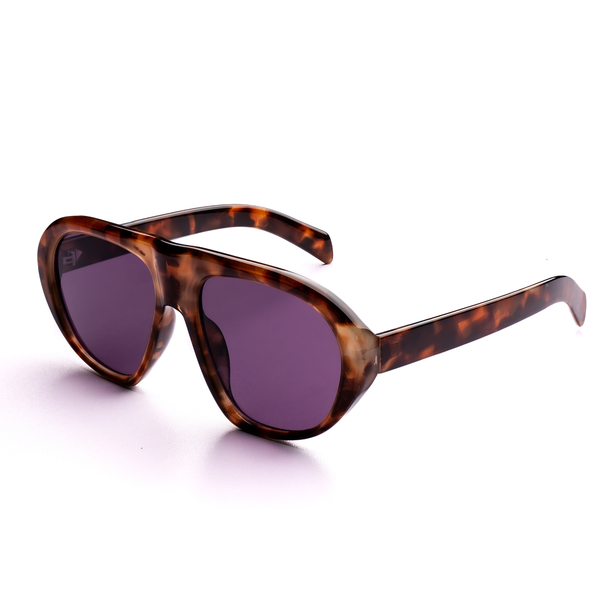 [ Toronto ] Oversized Y2k Sunglasses : Leopard/Purple