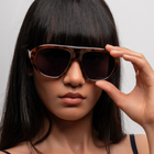 [ Toronto ] Oversized Y2k Sunglasses : Leopard/Purple