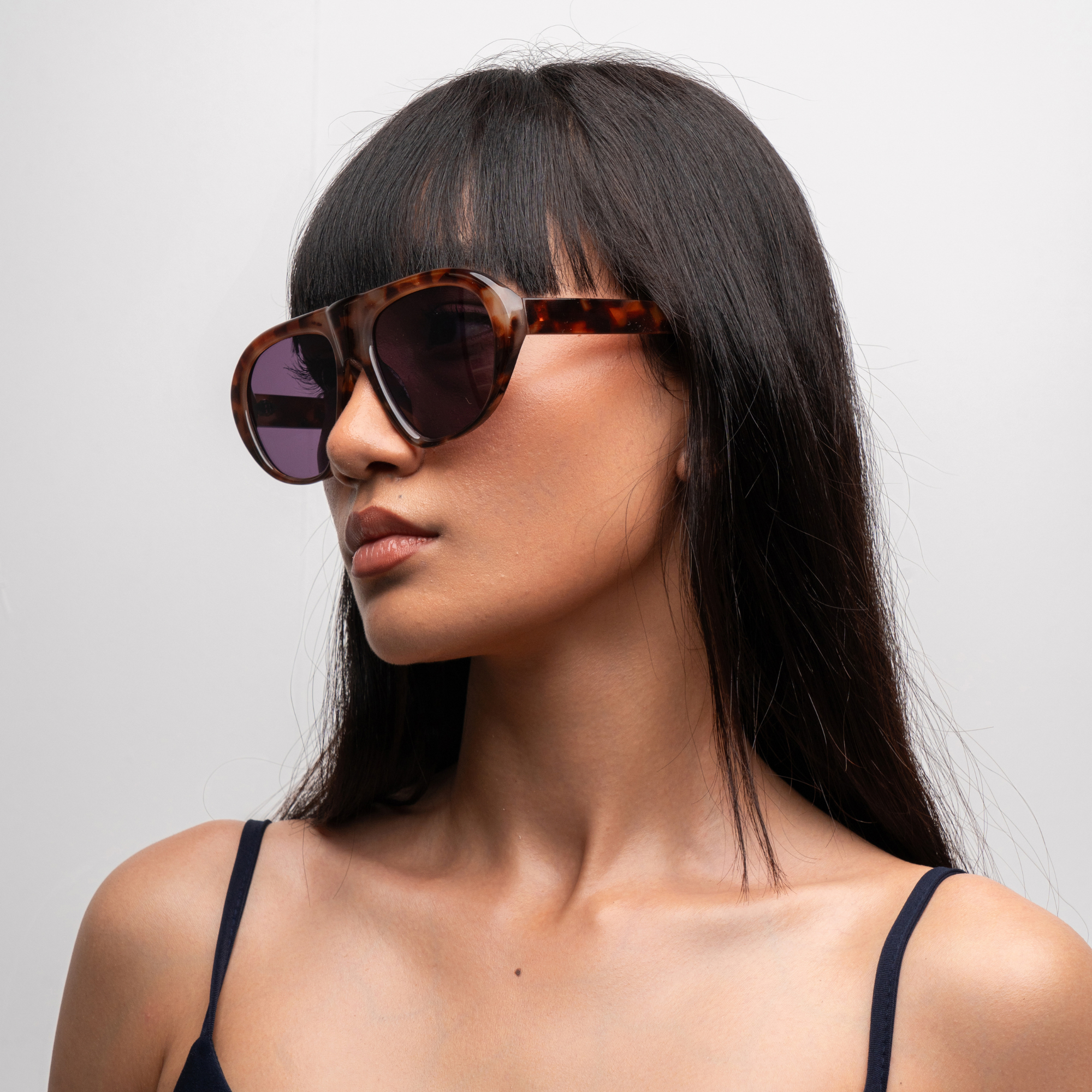 [ Toronto ] Oversized Y2k Sunglasses : Leopard/Purple